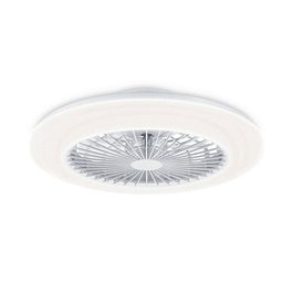 Philips Amigo - Ventilador de techo con luz LED 3CCT, 60W, 6500lm, 3000-6500K, motor DC 25W, mando a distancia, 6 velocidades, temporizador, función inversa, blanco, Ø57.5 cm