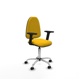 PIQUERAS Y CRESPO Silla de oficina Aýna Amarillo con Brazos 2D