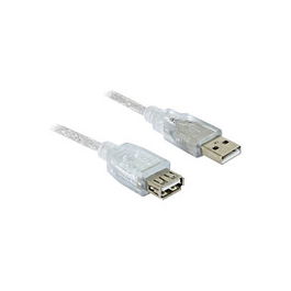 DeLOCK Cable Extensión USB 2.0 A-A 1.8 m (Macho/Hembra) 480 Mbit/s Blanco - Modelo 82239