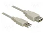 DeLOCK 82239 Cable de extensión USB 2.0 Tipo A de 1,8 m Blanco
