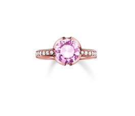 Thomas Sabo Anillo TR2035-633-9-50 en Plata y Dorado, Talla 50