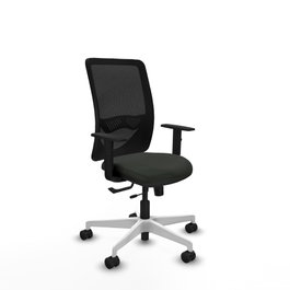 PIQUERAS Y CRESPO Silla de oficina Zulema con mecanismo Sincro/Traslack y brazos 1D, Negro
