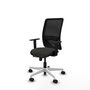 PIQUERAS Y CRESPO Silla de oficina Zulema con mecanismo Sincro/Traslack y brazos 1D, Negro