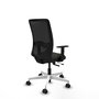 PIQUERAS Y CRESPO Silla de oficina Zulema con mecanismo Sincro/Traslack y brazos 1D, Negro