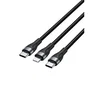 Vention Cable USB H17BAV USB Tipo-C a Lightning y USB Tipo-C a USB Tipo-C, 1.2m, Negro