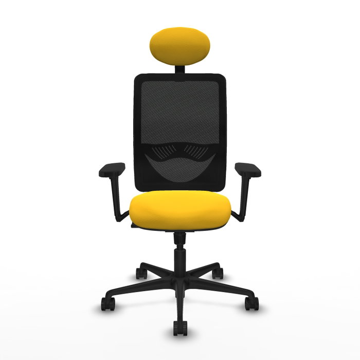 PIQUERAS Y CRESPO Silla de oficina Zulema con mecanismo Sincro, Amarillo y Negro PIQUERAS Y CRESPO Silla de oficina Zulema con mecanismo Sincro, Amarillo y Negro