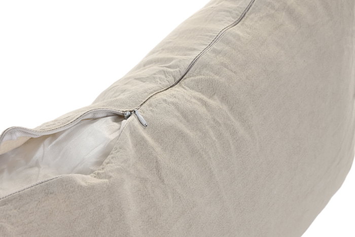 DKD Home Decor Cojín Lino 70x40 Beige Lavada a la Piedra