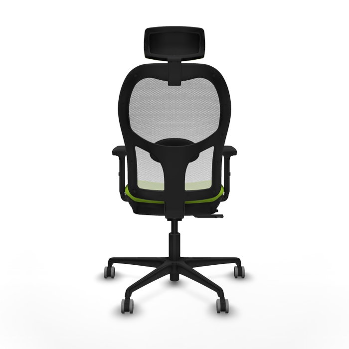 PIQUERAS Y CRESPO Silla de oficina Jorquera con mecanismo Sincro/Traslack, Pistacho y Blanco