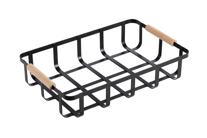 Confortime Cesta Organizadora Negro de Madera, 36.7 x 24.2 x 8.4 cm - Caja de Almacenaje y Ordenación Confortime (6 Unidades)