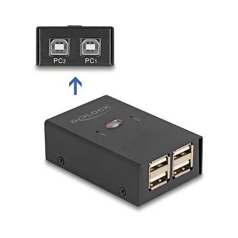 DeLOCK 11505 Interruptor USB 2.0 para 2 PC y 4 Dispositivos