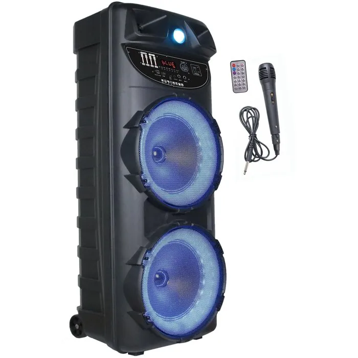 Inovalley MS02-XXL-N Altavoz Karaoke con Luz Bluetooth 5.0 1000W