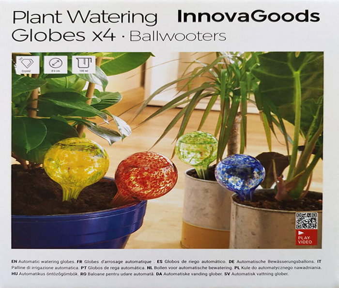 Inde Ballwooters - Globos de Riego Automático para Plantas, Color Verde, 15 cm x 6 cm x 6 cm (9 Unidades)