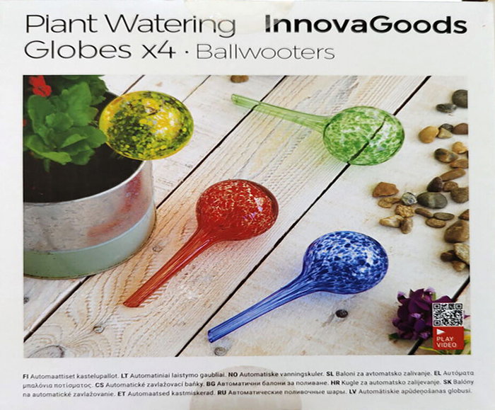 Inde Ballwooters - Globos de Riego Automático para Plantas, Color Verde, 15 cm x 6 cm x 6 cm (9 Unidades)