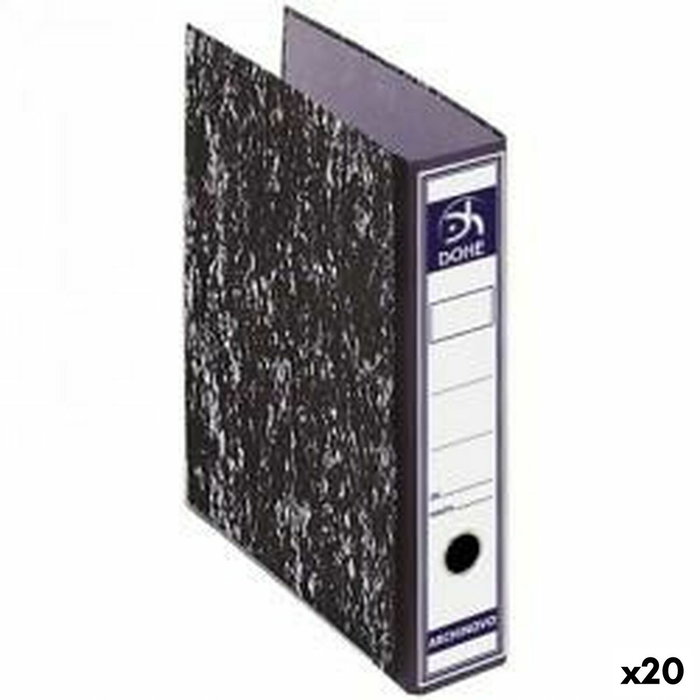 Dohe Archinovo Archivador Palanca Folio Negro Jaspeado, Set de 20 Unidades