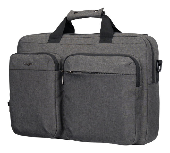 Targus TBT94304GL Maletín para Portátil 16 Pulgadas, Gris - Ligero (650 g) con Asa y Tirante para Hombro, Protección Universal y Compartimentos Organizadores