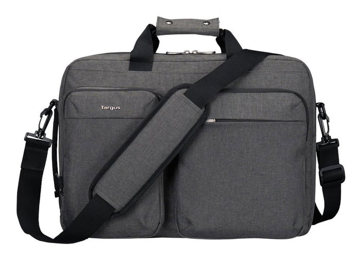 Targus TBT94304GL Maletín para Portátil 16 Pulgadas, Gris - Ligero (650 g) con Asa y Tirante para Hombro, Protección Universal y Compartimentos Organizadores