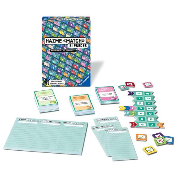 Ravensburger - Hazme Match si Puedes, Juego de Mesa Familiar con 300 Preguntas Absurdas en Español, Recomendado +8 Años