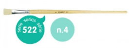 MILAN Pincel de cerda plano Nº 4 serie 522 mango largo