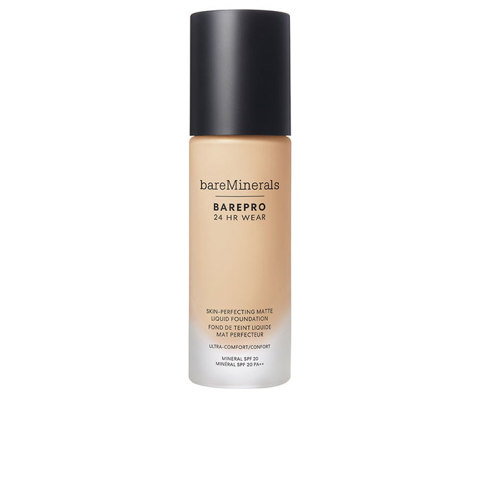 Bare Minerals BarePro 24HR Wear Base de Maquillaje Líquido Mate SPF 20 - 30 ml, Tono Fair 15 Neutral, Cobertura Total y Duradera Bare Minerals BarePro 24HR Wear Base de Maquillaje Líquido Mate SPF 20 - 30 ml, Tono Fair 15 Neutral, Cobertura Total y Duradera