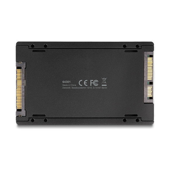 DeLOCK 64301 Convertidor M.2 Key M NVMe SSD a U.2 o M.2 Key B SATA a SATA