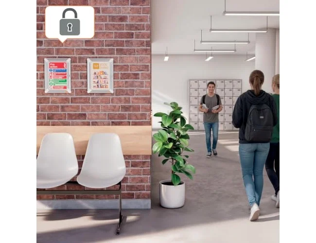 Nobo Marco porta anuncios Premium Plus DIN A4 con cerradura Nobo Marco porta anuncios Premium Plus DIN A4 con cerradura