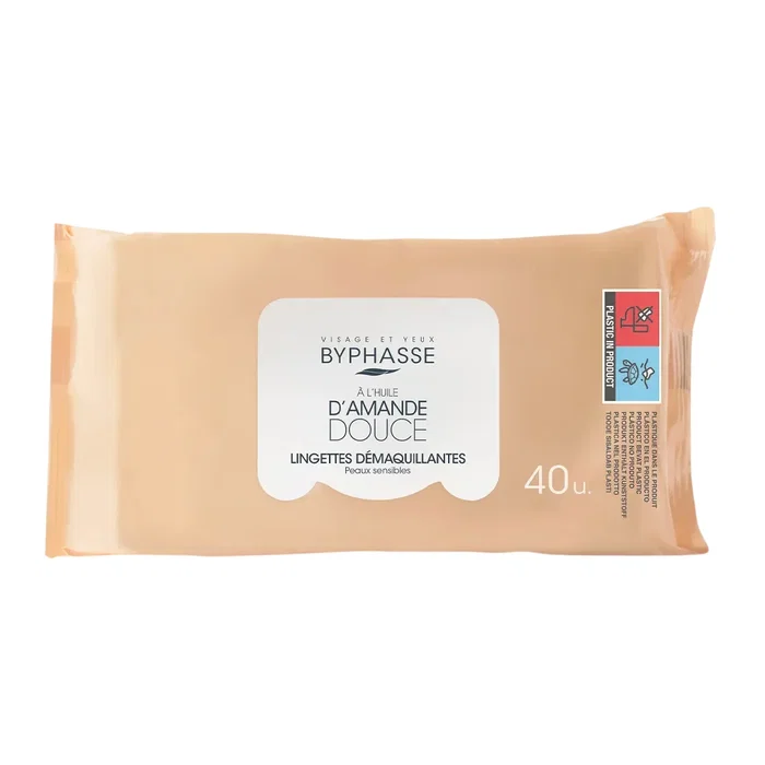 Byphasse Toallitas limpiadoras para la cara, 40 pzs Byphasse Toallitas limpiadoras para la cara, 40 pzs