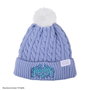 Netflix KPop Demon Hunters - Bonnet / Gorro Oficial de Punto Acrílico con Bordado Huntr/x y Pompón, Color Lila Pastel