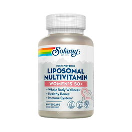 Solaray Multivitaminas Liposomales para Mujeres 50+, 60 Cápsulas Vegetales - Con Vitaminas, Minerales y CoQ10 - Complemento Vegano