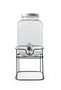 Inde Tarro Dispensador con Grifo, 4 Litros, Soporte de Metal La Mediterran, 18.1 cm Ancho x 31.5 cm Alto x 18 cm Largo (4 Unidades)