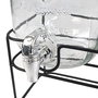 Inde Tarro Dispensador con Grifo, 4 Litros, Soporte de Metal La Mediterran, 18.1 cm Ancho x 31.5 cm Alto x 18 cm Largo (4 Unidades)