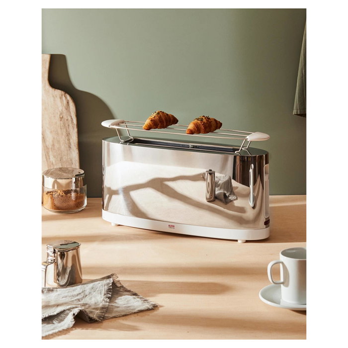 Alessi SG68 W Tostadora de Acero Inoxidable y PVC Blanco Alessi SG68 W Tostadora de Acero Inoxidable y PVC Blanco