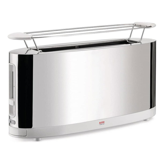 Alessi SG68 W Tostadora de Acero Inoxidable y PVC Blanco Alessi SG68 W Tostadora de Acero Inoxidable y PVC Blanco