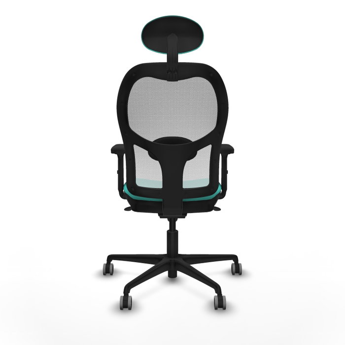 PIQUERAS Y CRESPO Silla de oficina Jorquera con mecanismo Sincro, Turquesa y Blanco PIQUERAS Y CRESPO Silla de oficina Jorquera con mecanismo Sincro, Turquesa y Blanco