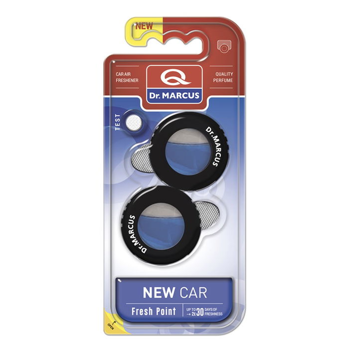 Ambientador para Coche Dr Marcus FRESH POINT NEW CAR Coche Nuevo 2,5 ml Plástico (2 Unidades)