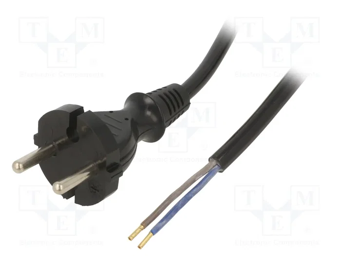 PLASTROL Cable de alimentación H05BQ-F 2x1mm² 3,8m