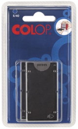 COLOP Blíster de 2 Almohadillas E12 Azul