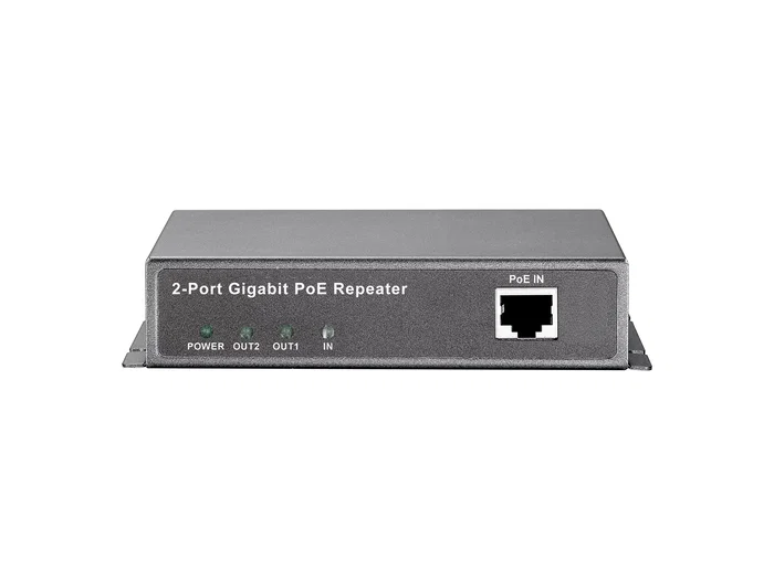 Level One POR-0122 Repetidor de red Gigabit PoE Negro