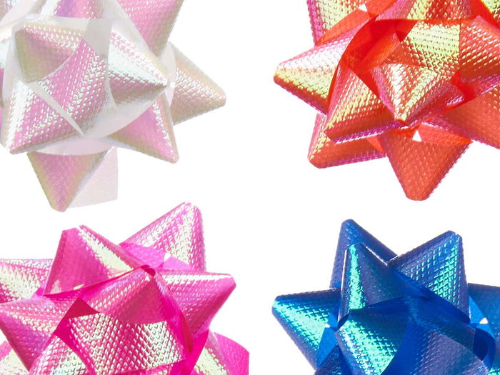 Pincello PVC 72 Lazos Pasteles Brillo 4 cm (Set de 12)