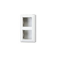 Jung AS 582 A WW Tapa para montaje en superficie de 2 funciones con marco