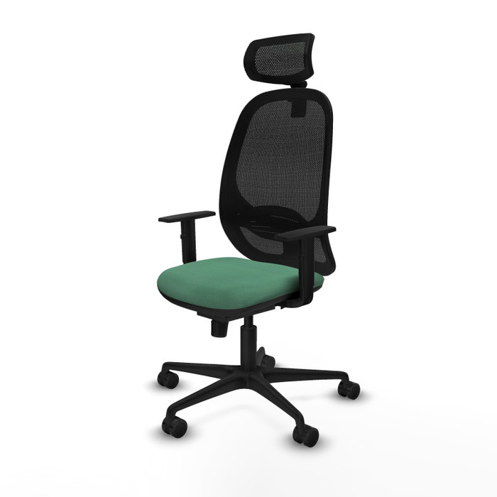 PIQUERAS Y CRESPO Silla de oficina Cilanco con mecanismo Sincro, Verde esmeralda y Negro PIQUERAS Y CRESPO Silla de oficina Cilanco con mecanismo Sincro, Verde esmeralda y Negro