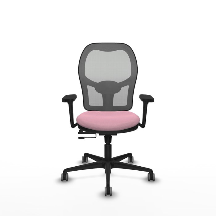 PIQUERAS Y CRESPO Silla de oficina Jorquera Rosa y Gris con Mecanismo Sincro/Traslack