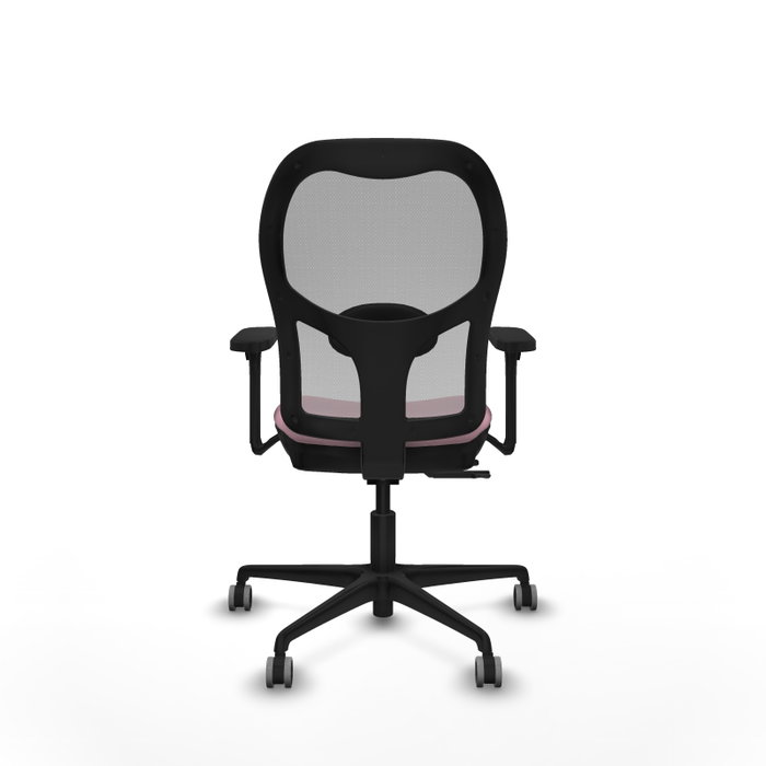 PIQUERAS Y CRESPO Silla de oficina Jorquera Rosa y Gris con Mecanismo Sincro/Traslack
