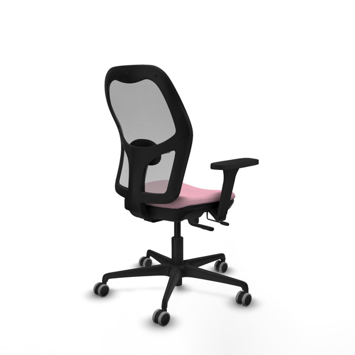 PIQUERAS Y CRESPO Silla de oficina Jorquera Rosa y Gris con Mecanismo Sincro/Traslack
