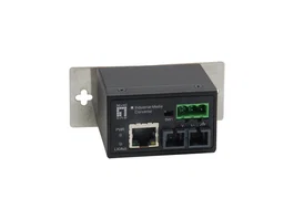LevelOne IEC-4002 Convertidor de Medio 100 Mbit/s, Fibra Multimodo, 1xRJ-45 a 1xST, 2000m, IEEE 802.3/u/x, Negro