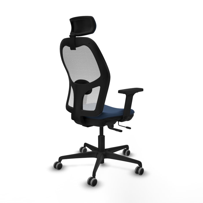 PIQUERAS Y CRESPO Silla de oficina Jorquera con mecanismo Sincro/Traslack, Azul marino y Blanco PIQUERAS Y CRESPO Silla de oficina Jorquera con mecanismo Sincro/Traslack, Azul marino y Blanco