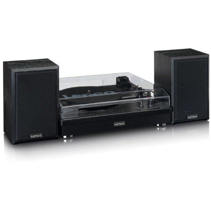 Lenco LS-101BK Tocadiscos de tracción por correa Negro