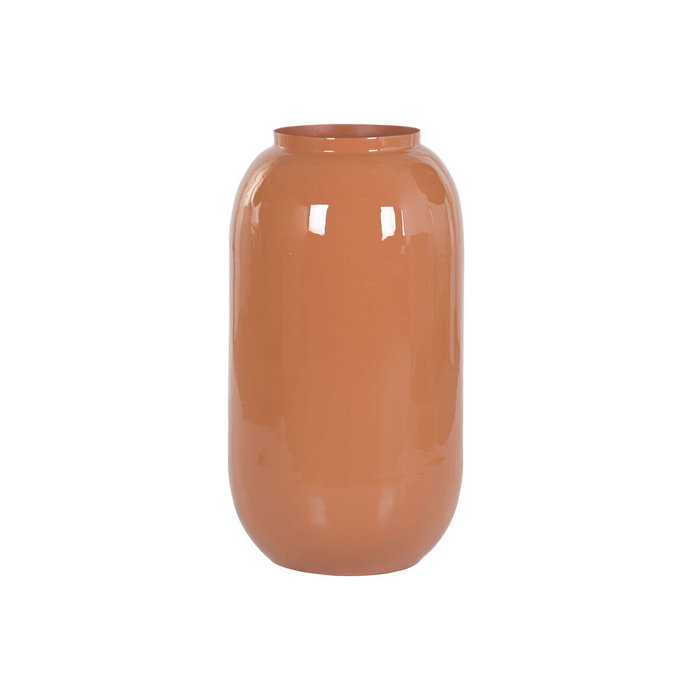 DKD Home Decor Jarrón de Hierro Lacado Terracota