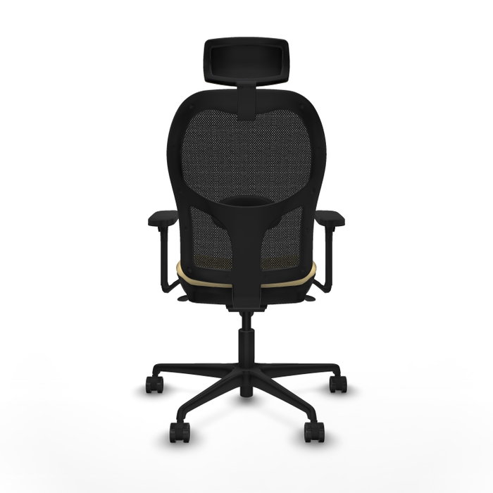 PIQUERAS Y CRESPO Silla de oficina Jorquera con mecanismo Sincro, Crema y Negro