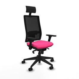PIQUERAS Y CRESPO Silla de oficina Horna Rosa con Mecanismo Sincro