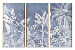 DKD Home Decor Set de 3 Cuadros de Lienzo Palmeras 180x120 cm